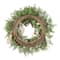 Glitzhome&#xAE; 24&#x22; Cypress Leaves &#x26; Pinecone Wreath with Ribbon &#x26; Bow